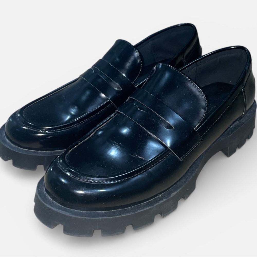 Dream Pairs Shiny Black Slip-On Loafers